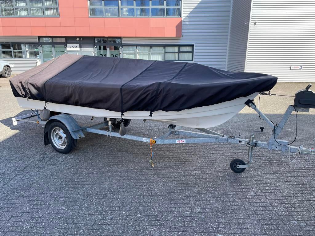 Nordcraft Fisker 430 & kanteltrailer, Watersport en Boten, Ophalen, Gebruikt, Tot 10 pk, 3 tot 6 meter