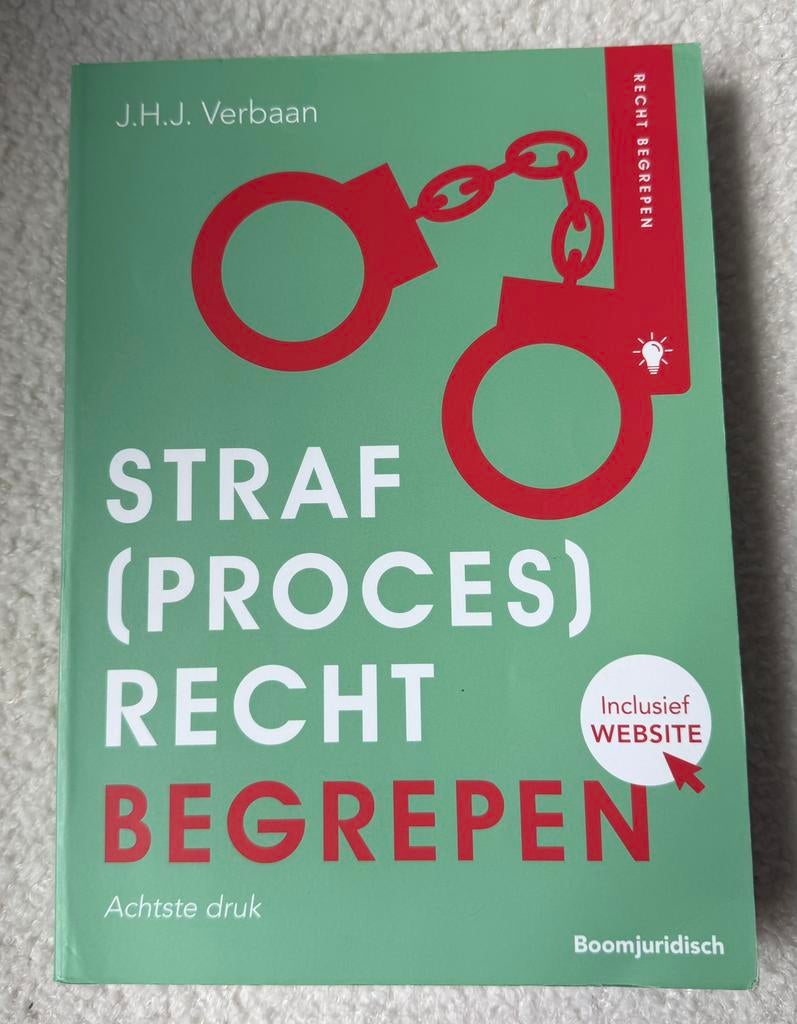 J.H.J. Verbaan - Straf(proces)recht begrepen, Boeken, J.H.J. Verbaan, Sociale wetenschap, Ophalen of Verzenden, Zo goed als nieuw
