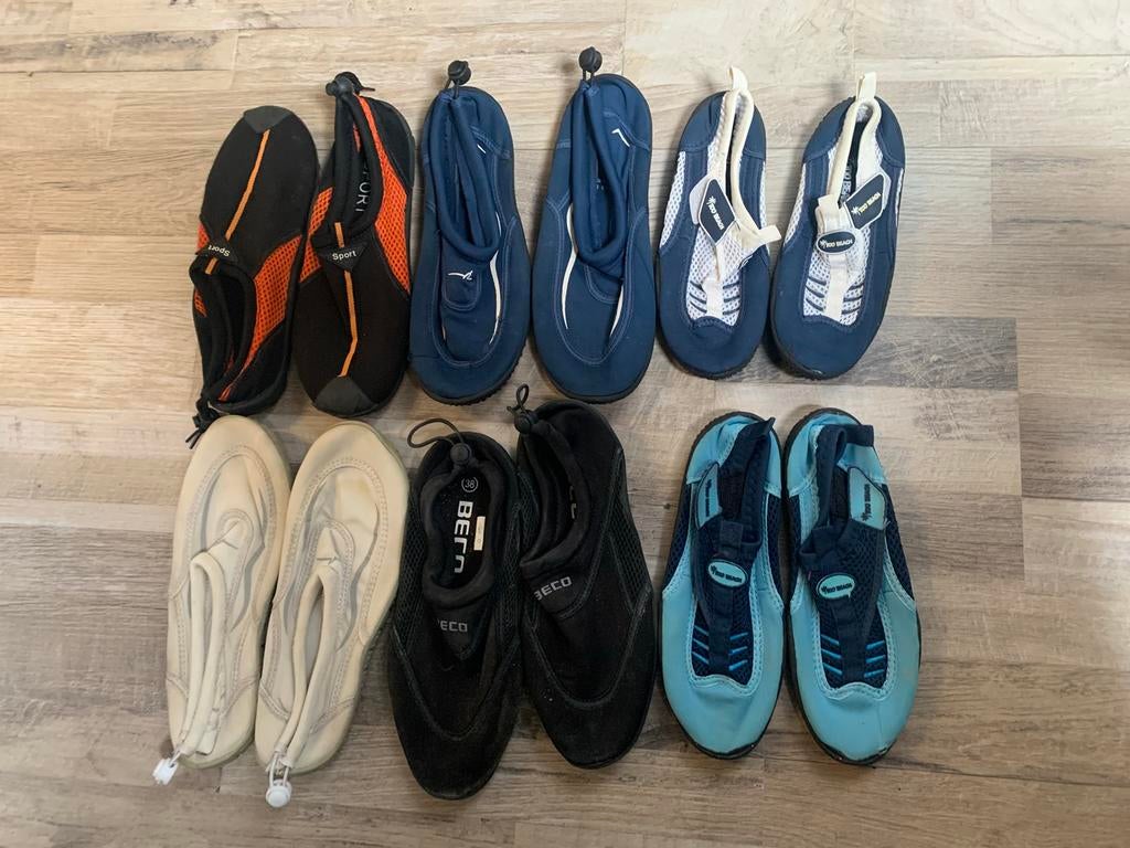Waterschoentjes mt 34, 36 en 38, Ophalen of Verzenden, Gebruikt, Dame of Heer, Zeil- of Surfschoenen