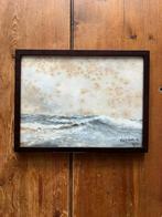 Gesigneerde aquarel H.A Jaarsma 1966 + boek Geen zee te hoog, Antiek en Kunst, Kunst | Schilderijen | Klassiek, Ophalen of Verzenden