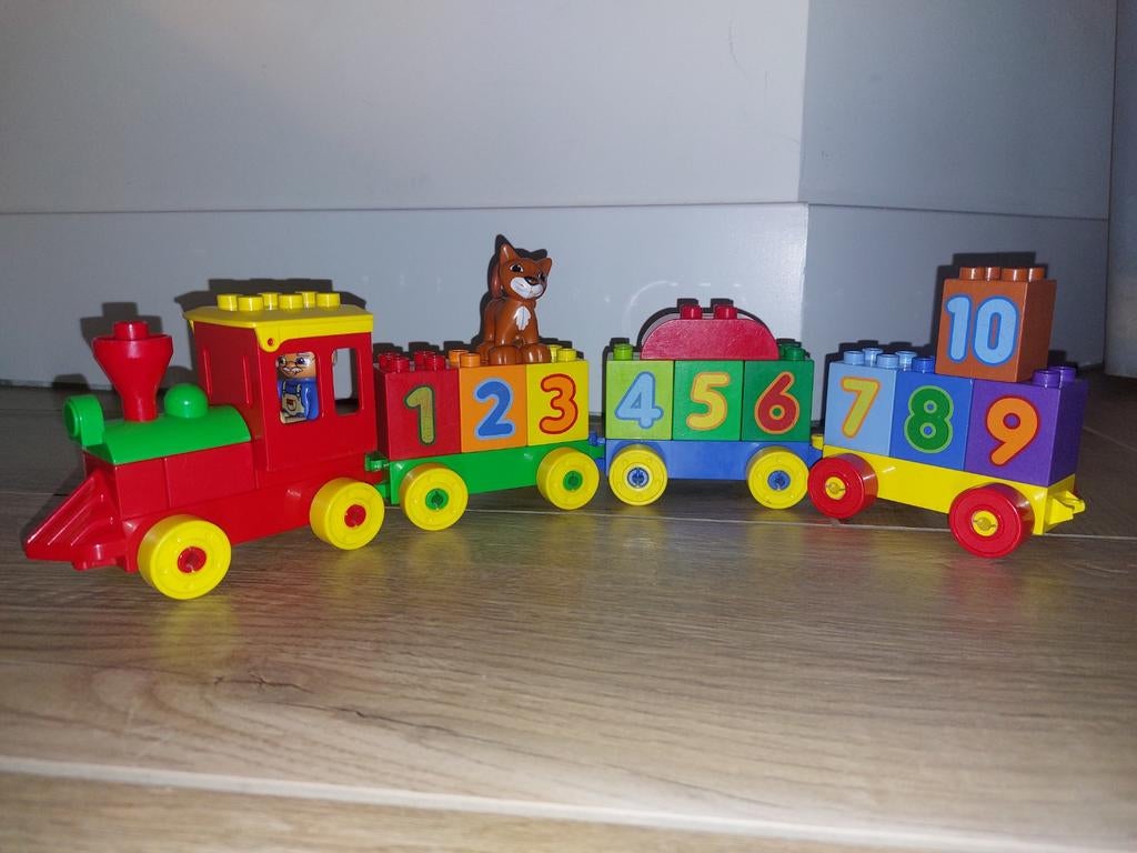 Duplo Trein met Cijfers en Dier, Kinderen en Baby's, Speelgoed | Duplo en Lego, Inclusief minifiguren, Gebruikt, Ophalen of Verzenden