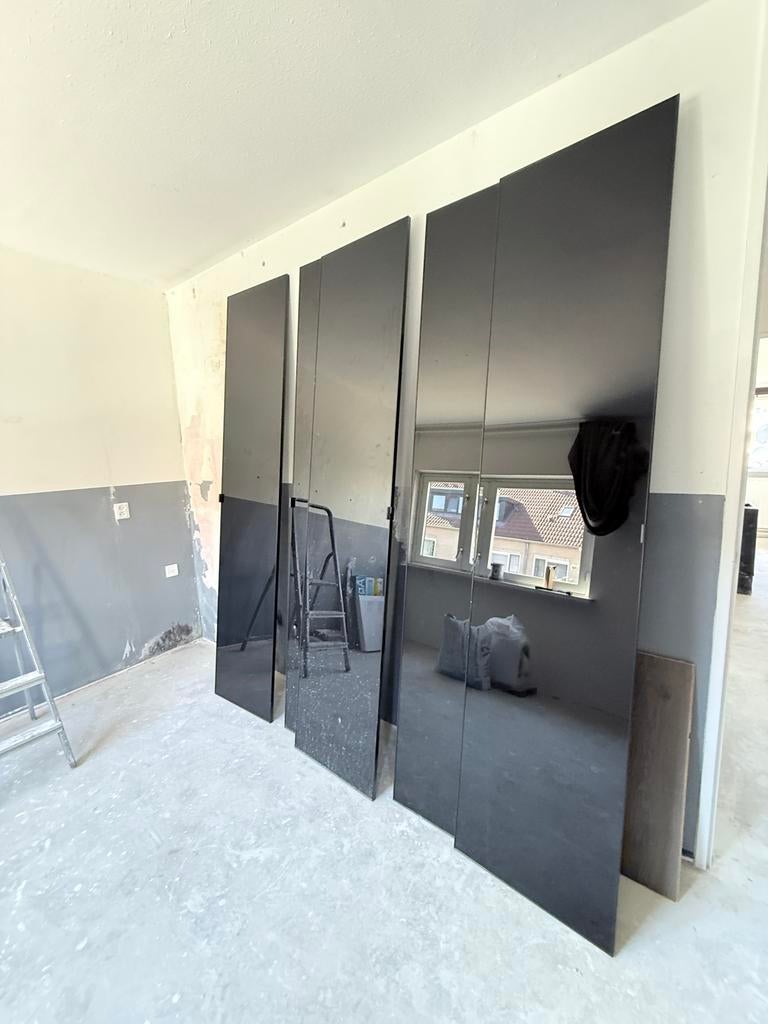 5x Zwarte spiegeldeuren 50x229 voor IKEA PAX kast, Ophalen, Gebruikt, 200 cm of meer, 50 tot 100 cm