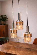 Vintage Cascade Hanglamp Jaren ’60/’70 Massive space age, Ophalen, Zo goed als nieuw, Glas, Minder dan 50 cm