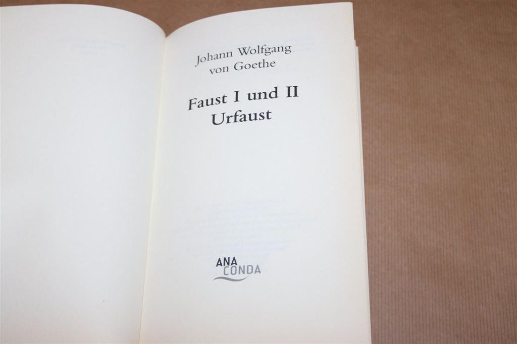 Johann Wolfgang von Goethe. Faust U und II. Urfaust., Ophalen of Verzenden, Zo goed als nieuw