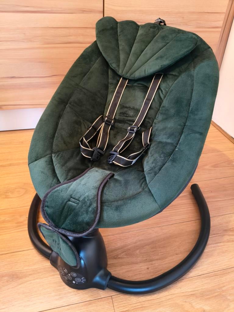 Moni Clarissa elektrische babyschommel groen, Ophalen, Gebruikt