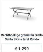 Tuintafel met granieten blad, Ophalen, Gebruikt, Rechthoekig, Overige materialen