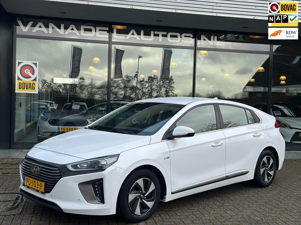 Hyundai IONIQ 1.6 GDi Comfort Aut. Lane-Assist Navi Clima Ca, Auto's, Hyundai, 1345 kg, Stof, Gebruikt, Wit