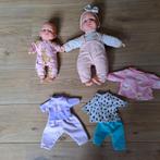 2 poppen met extra kleertjes, Ophalen of Verzenden, Zo goed als nieuw, Babypop