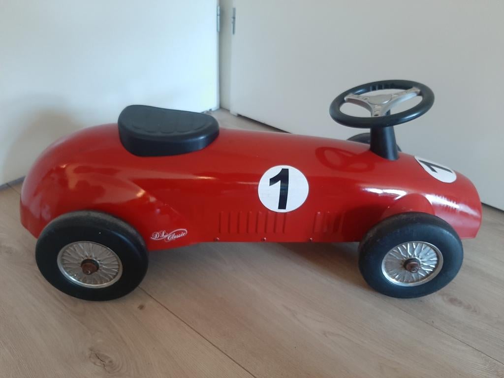 Vintage rode loopauto Raceauto nummer 1, Ophalen of Verzenden
