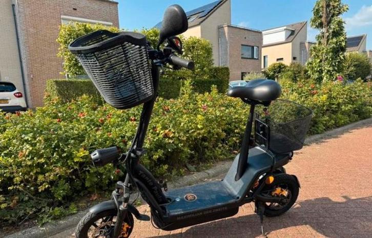 Tante Paula Step met blauw kenteken RDW Goedgekeurd, Fietsen en Brommers, Steps, Zo goed als nieuw, Elektrische step (E-scooter)