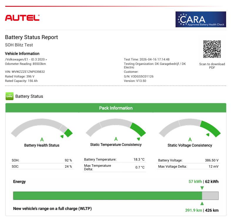 Volkswagen ID.3 Pro 62 kWh|92%SOH|STOEL-, STUURVERW|ANDROID/, Automaat, 966 min, Gebruikt, Zwart