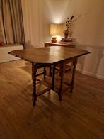 Eikenhouten hangoortafel met klapblad, Antiek en Kunst, Antiek | Meubels | Tafels, Ophalen of Verzenden