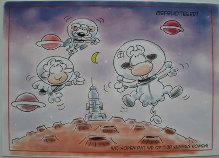 Felicitatiekaart van Funny Farm, Ophalen of Verzenden, 1980 tot heden, Ongelopen, Feest(dag)