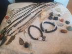 Collectie edelstenen hangers armbanden oorbellen kettingen, Ophalen of Verzenden, Zo goed als nieuw