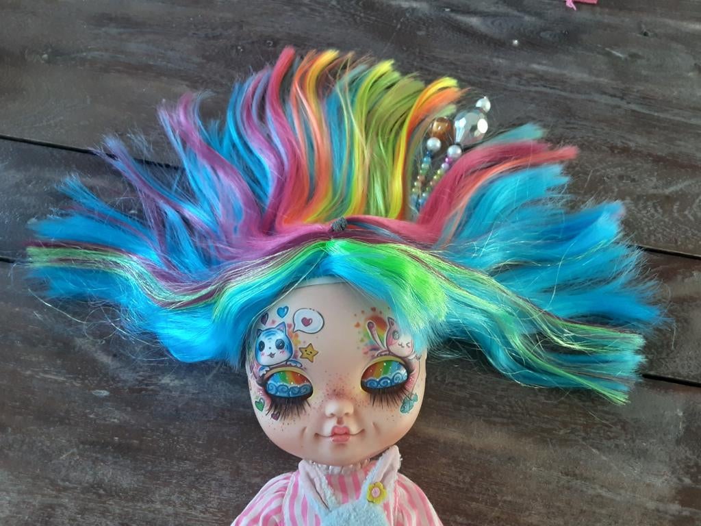 Unieke custom Blythe doll, Ophalen of Verzenden, Zo goed als nieuw, Pop