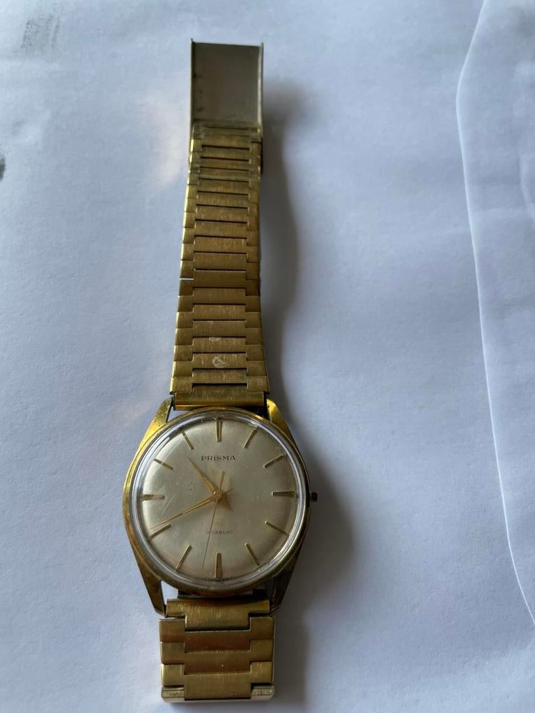 Vintage horloge Prisma, Ophalen of Verzenden, Staal, Overige merken, 1960 of later