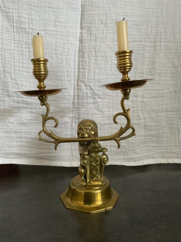 Kandelaar, Antiek en Kunst, Antiek | Kandelaars, Ophalen of Verzenden, Koper of Brons