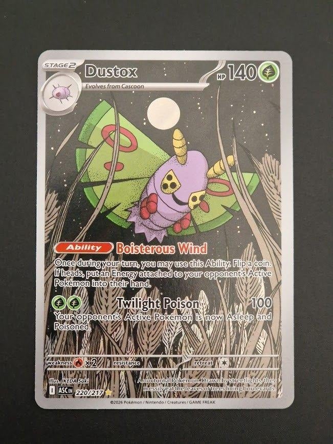 Dustox Illustration Rare #220/217 Ascended Heroes, Ophalen of Verzenden, Nieuw, Losse kaart, Foil