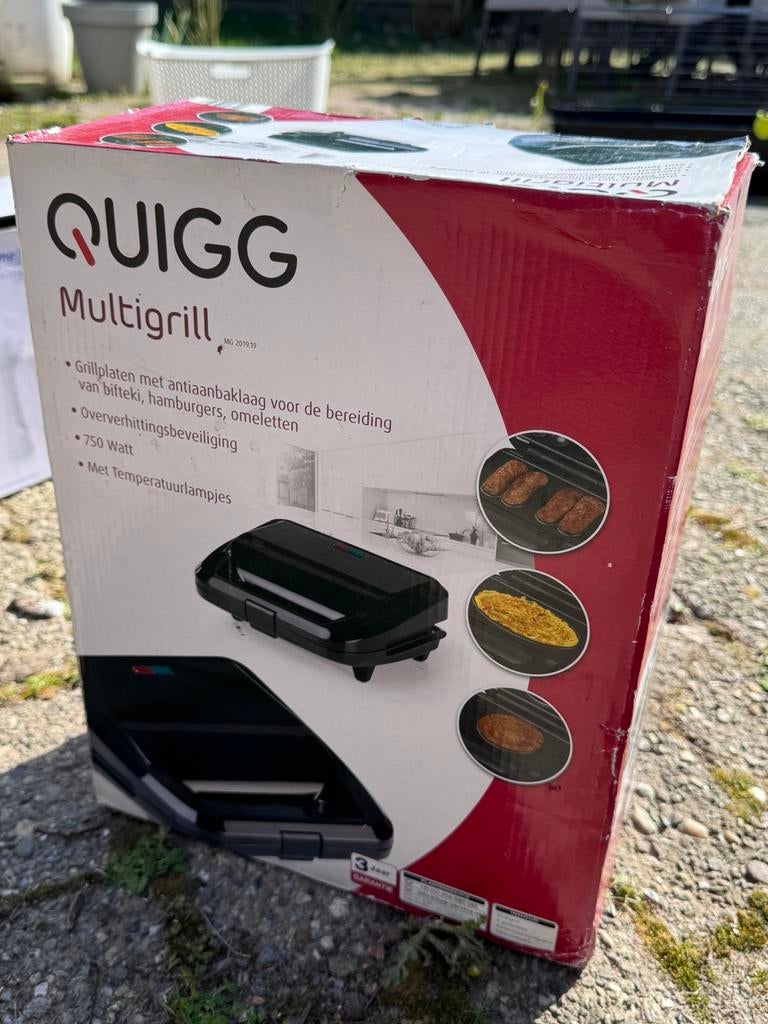 Multigrill, Witgoed en Apparatuur, Contactgrills, Ophalen of Verzenden, Uitneembare platen, Nieuw