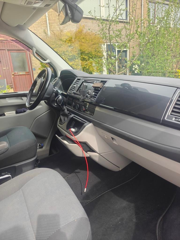 Volkswagen Transporter 2.0 TDI 150KW 2019 Zwart, Auto's, Bestelauto's, Stof, 4 cilinders, 2000 kg, Volkswagen