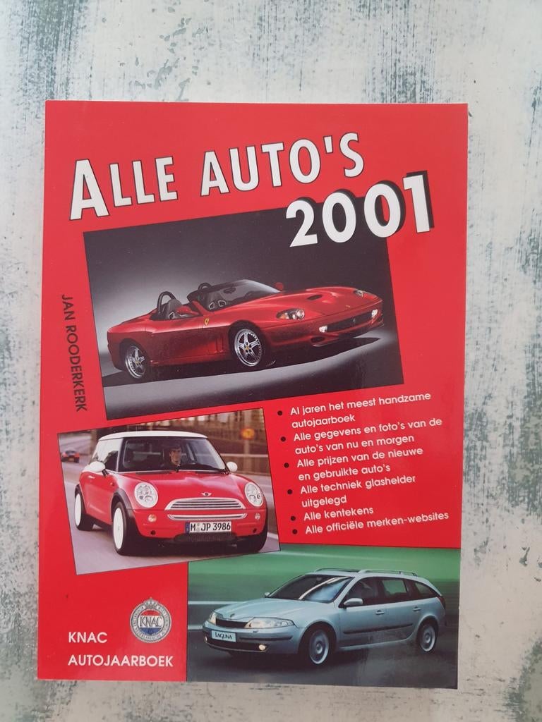 Alle Auto's 2001 KNAC autojaarboek Jan Rooderkerk, Boeken, Ophalen of Verzenden
