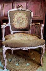 Shabby/Fauteuil/Romantisch/Borduur/Bloemen, Ophalen of Verzenden