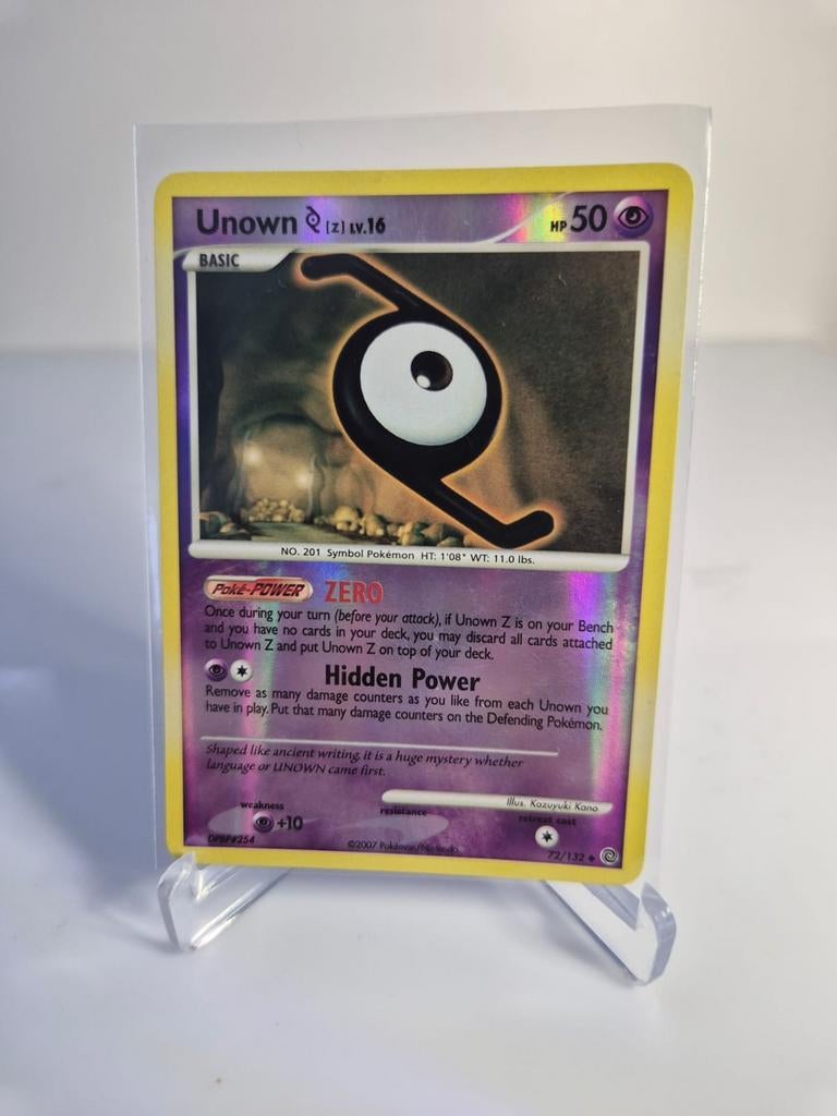 POKEMON KAART; UNOWN (Z), LV16, 72/132, REVERSE HOLO, Ophalen of Verzenden, Zo goed als nieuw