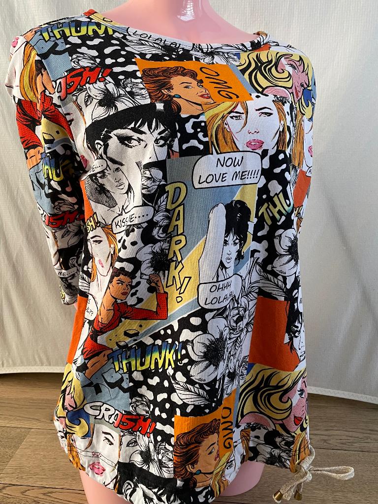  Doris Streich top/blouse maat 38 – opvallende print, Kleding | Dames, Maat 38/40 (M), Overige kleuren, Doris Streich, Ophalen of Verzenden