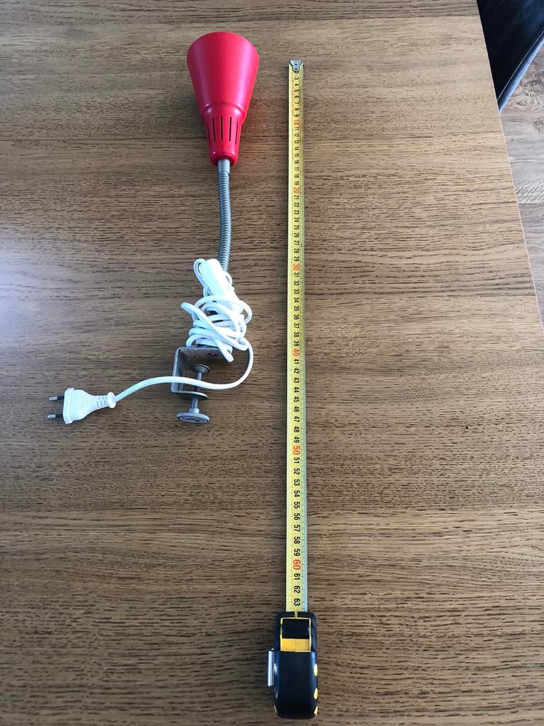 Klem lampje rood., Huis en Inrichting, Lampen | Wandlampen, Ophalen, Zo goed als nieuw