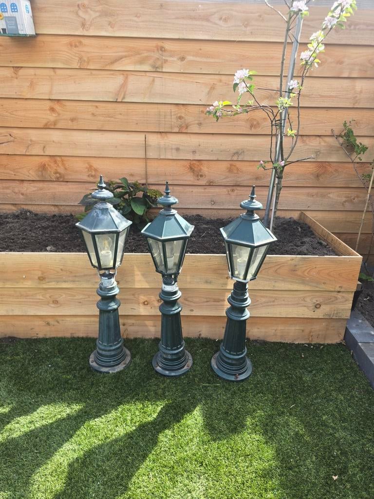 Set van 3 antieke lantaarns voor buiten, Ophalen