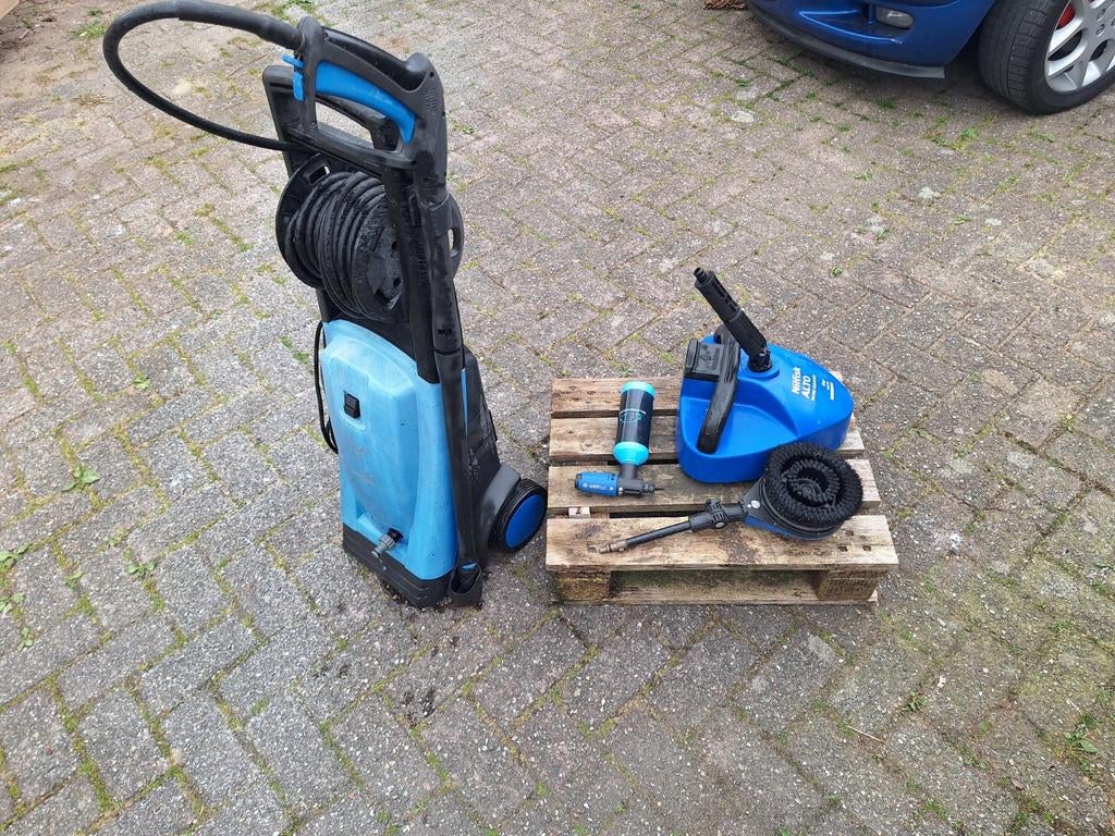 Nilfisk Alto E140 hogedrukspuit met snowfoam vuilfrees etc., Ophalen, Gebruikt, Elektrisch, Nilfisk Alto