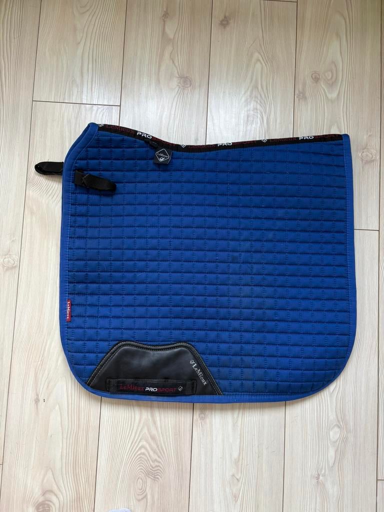 Lemieux suede Benneton blue L DR, Full (L), Dressuurdekje, Ophalen of Verzenden, Zo goed als nieuw