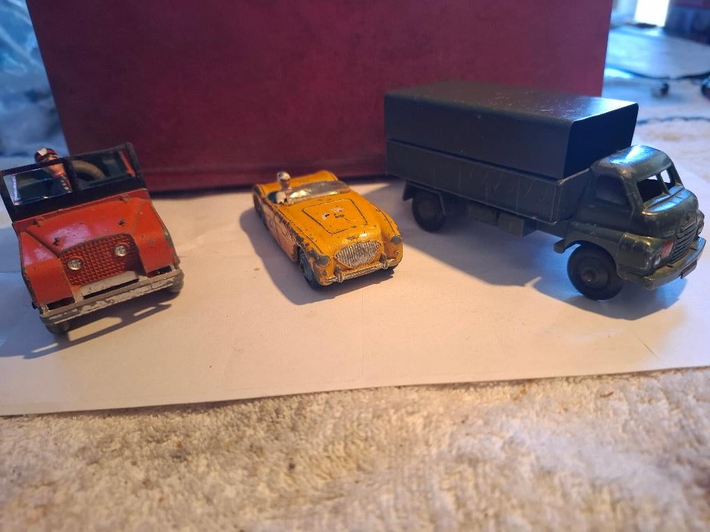 dinkey toys  3 x  armi 621   austin healey +landrover, Ophalen of Verzenden, Gebruikt, Auto, Overige merken