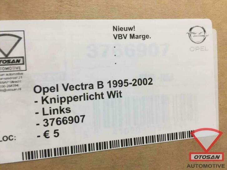 opel vectra b 95 02 knipperlicht nieuw! links 3766907, Auto-onderdelen, Ophalen of Verzenden, Kontakt@opel-infoservice.de, Opel