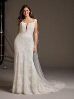 Trouwjurk Pronovias mermaid model maat 42/44, Ophalen, Zo goed als nieuw, Wit, Trouwjurk