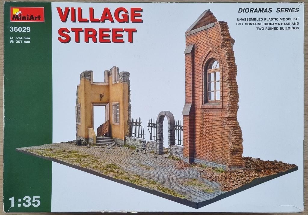 MiniArt Dioramas 1:35 #36029 WWII Village Street Diorama, Ophalen of Verzenden, Nieuw, 1:35 tot 1:50, Diorama