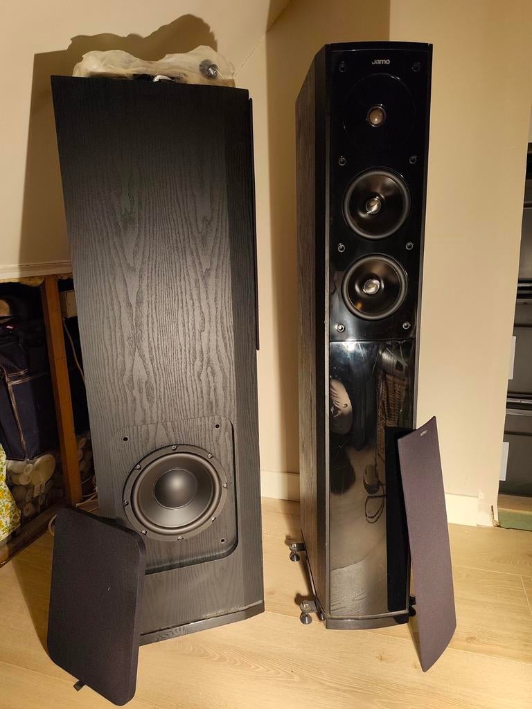 Jamo S606 Vloerstaande Luidsprekers - Krachtig Geluid, Gebruikt, Ophalen of Verzenden, 120 watt of meer, Front, Rear of Stereo speakers