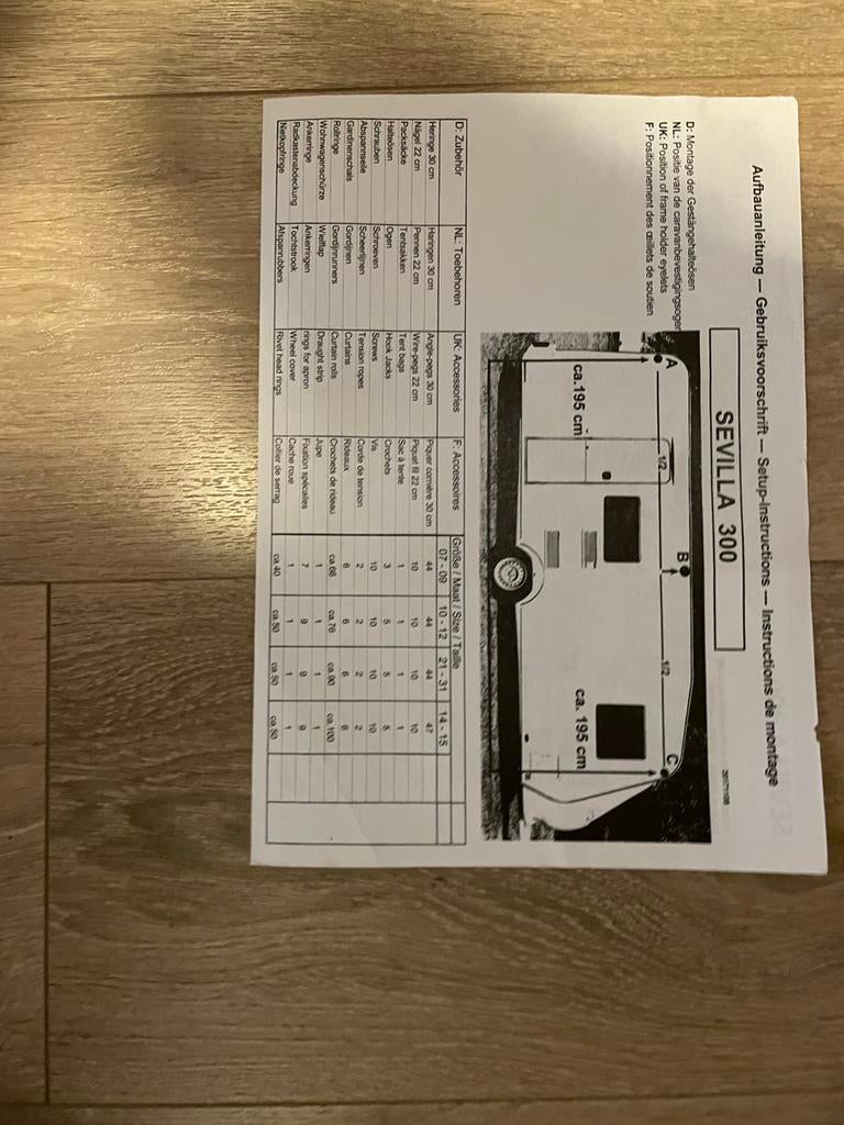 Brand 4 seizoenen voortent SEVILLA 300, Ophalen, Gebruikt