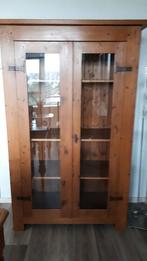 Mexicaans Grenen Vitrine / Boekenkast, Ophalen, Met deur(en), 50 tot 100 cm, Zo goed als nieuw