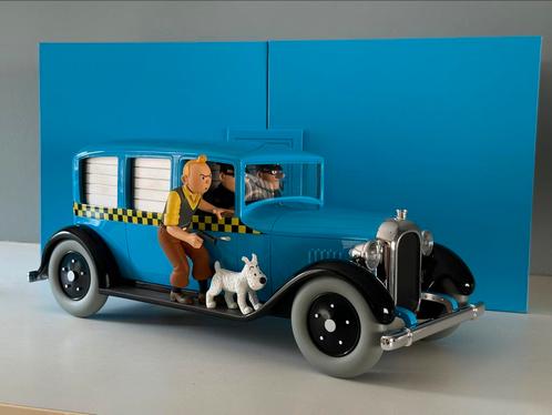 Tintin Moulinsart Taxi blauw 1/12, Verzamelen, Stripfiguren, Nieuw, Beeldje of Figuurtje, Kuifje, Ophalen of Verzenden