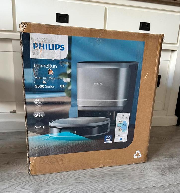 Philips HomeRun 9000-serie Robotstofzuiger, Witgoed en Apparatuur, Stofzuigers, Zo goed als nieuw, Robotstofzuiger, Ophalen of Verzenden