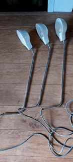 Vintage Wandlampen met buigbare lampenkappen met stekkers, Ophalen of Verzenden, Zo goed als nieuw, Metaal, Fabriek lampen industriële lampen