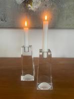 Twee unieke massief kristallen kandelaars van Rosenthal, Ophalen, Overige materialen, Nieuw, Kandelaar