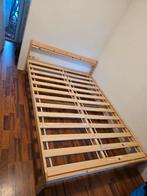 Ikea Neiden bed 140x200+lattenbodem+matras+beschermer, Ophalen, Beige, Tweepersoons, Scandinavisch