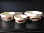 set brocante schalen serveerschaal streep, Huis en Inrichting, Keuken | Servies, Ophalen, Zo goed als nieuw, Overige stijlen, Schaal of Schalen