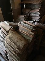 Originele, authentieke dakpannen rood/blauw 800st, Doe-het-zelf en Verbouw, Dakpannen en Dakbedekking, Ophalen, Gebruikt, Steen of Klei