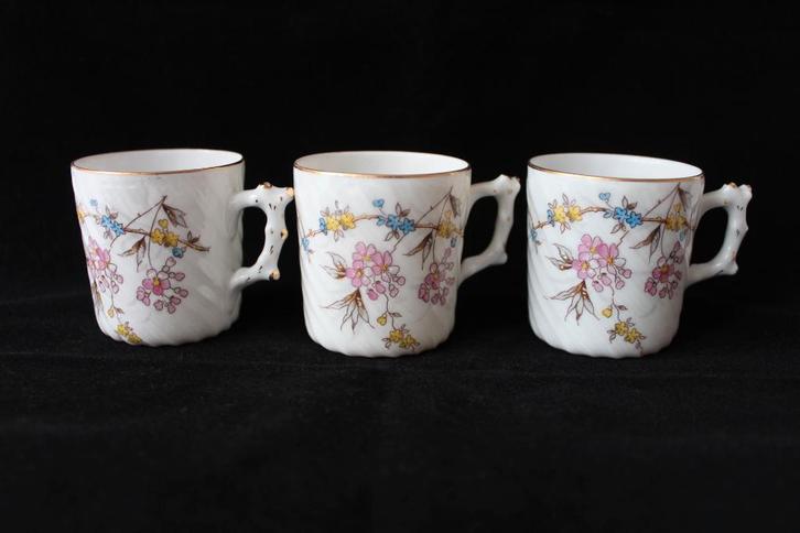 Antieke Franse koffie kopjes 1900-1910, Antiek en Kunst, Antiek | Porselein, Ophalen of Verzenden