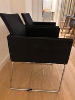 6 eetkamerstoelen, Huis en Inrichting, Stoelen, Ophalen, Gebruikt, Zwart, Metaal