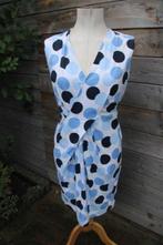 Overslagjurk creme/ blauw Purdey mt S Vaste prijs, Blauw, Ophalen of Verzenden, Zo goed als nieuw, Purdey