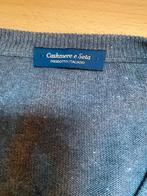 Italiaanse grijze v neck m of l wol zijde cashmere dun, Kleding | Heren, Truien en Vesten, Verzenden, Zo goed als nieuw, Maat 52/54 (L)